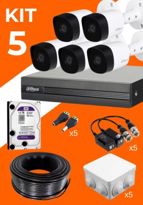 kit de 5 cámaras de seguridad en san juan del río
