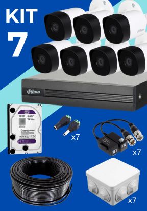 kit de 7 cámaras de seguridad