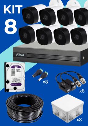 kit de 8 cámaras de seguridad